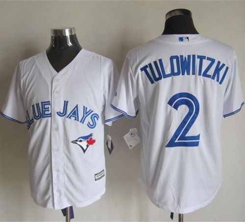 Blue Jays #2 Troy Tulowitzki White New Cool Base Stitched MLB Jersey - Click Image to Close